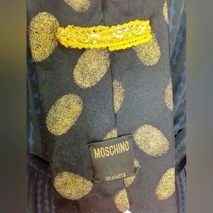 MOSCHINO FINGERPRINT SILK TIE